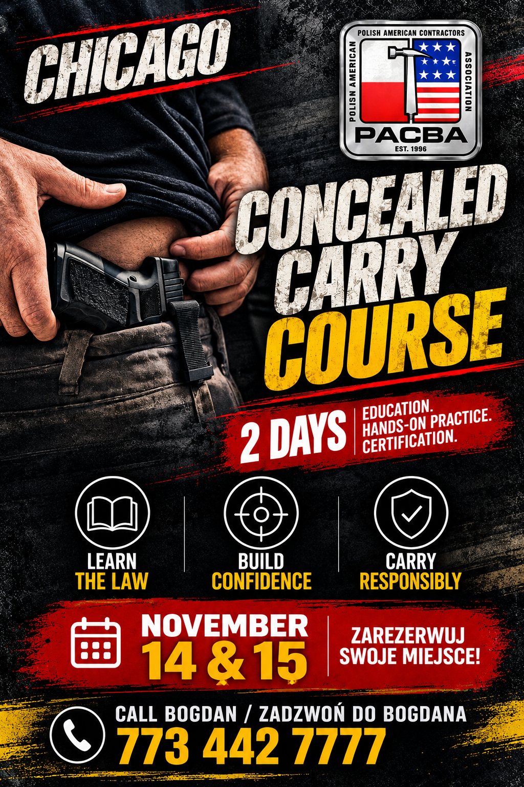 conceal and carry il class poster 